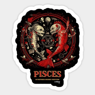 Dark Zodiac Pisces: The Enigmatic Depths Sticker